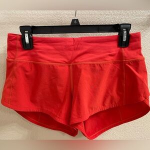 Red Lululemon Speed Up Lined Short 2.5 size 4